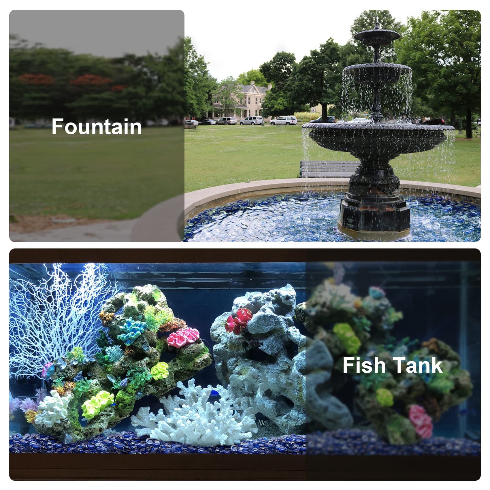 Stanbroil cobalt blue drops ideal for gas logs and modern landscaping features.