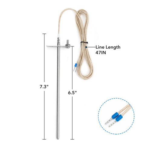 Stanbroil close-up of 304 stainless steel probe showing durability.