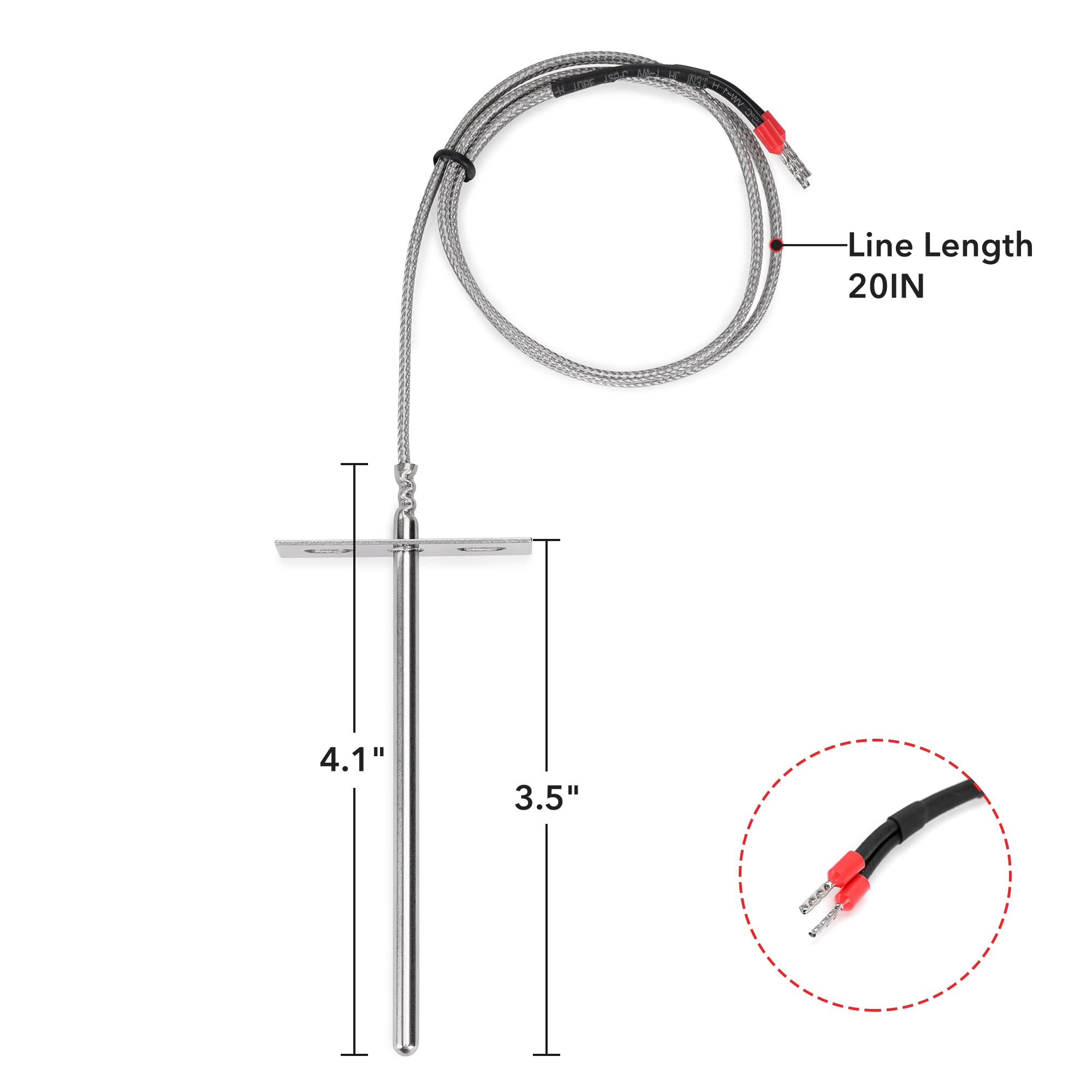 Stanbroil stainless steel RTD sensor offers durable performance for smoking and grilling.