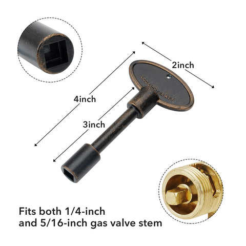 Stanbroil universal 3 inch gas valve key for five-sixteenth-inch valves, secure grip during operation