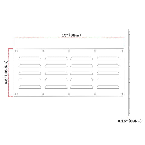 Stanbroil venting panel 304 stainless steel withstands outdoor grilling conditions.