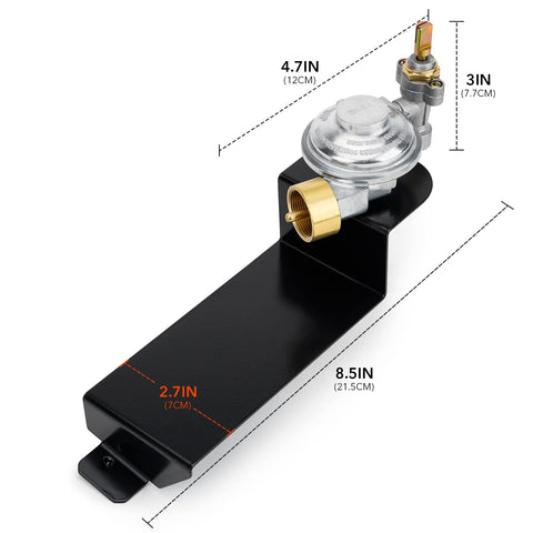Stanbroil Weber Q2200 valve regulator ensures reliable flame control outdoors