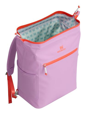 Stanley All Day Madeleine Midi Backpack interior highlights the 20-can capacity for day trips.