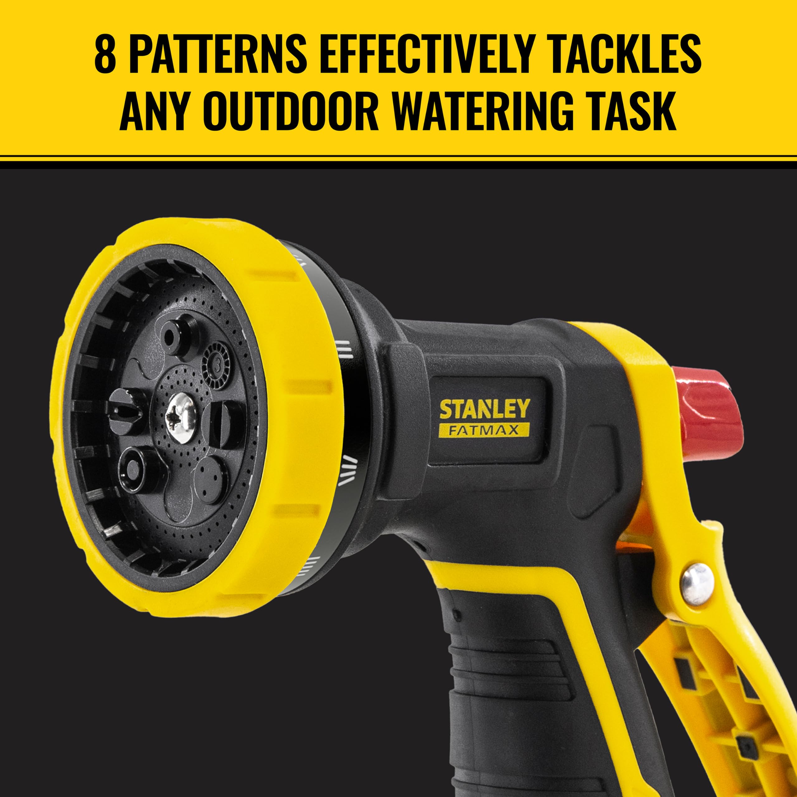 STANLEY FatMax nozzle fan pattern with broad coverage