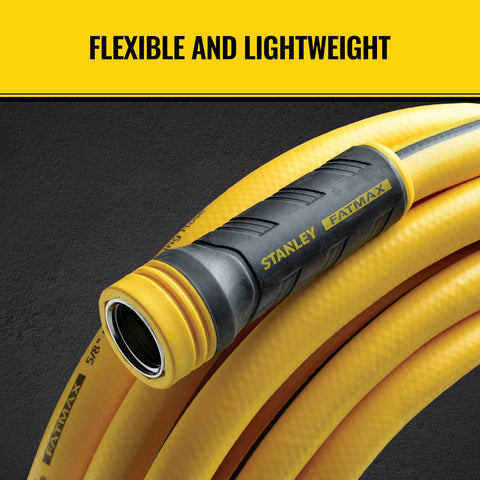 Stanley FatMax polyfusion technology highlights a lightweight, flexible hose.