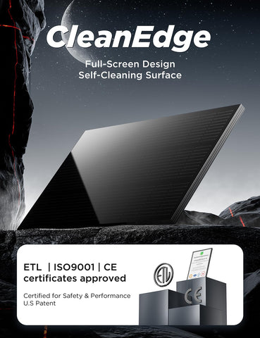 STAR 100W panel rain self-cleaning enables easy rooftop cleanliness