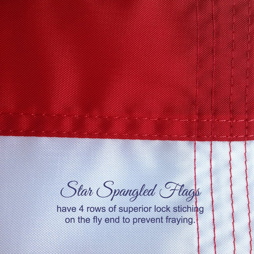 Star Spangled Flags American flag 4x6 with brass grommets for secure pole mounting.