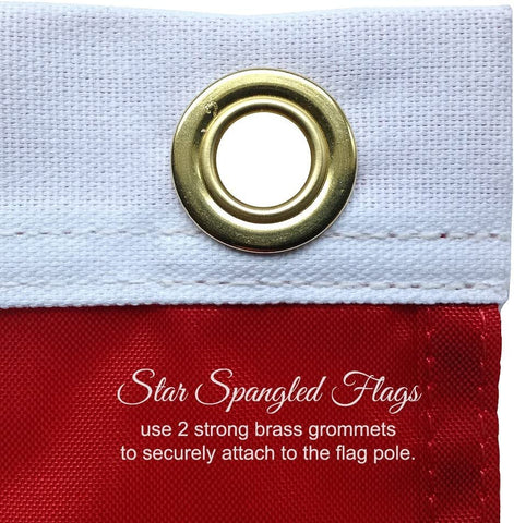 Star Spangled Flags fade-resistant nylon suitable for all-weather use