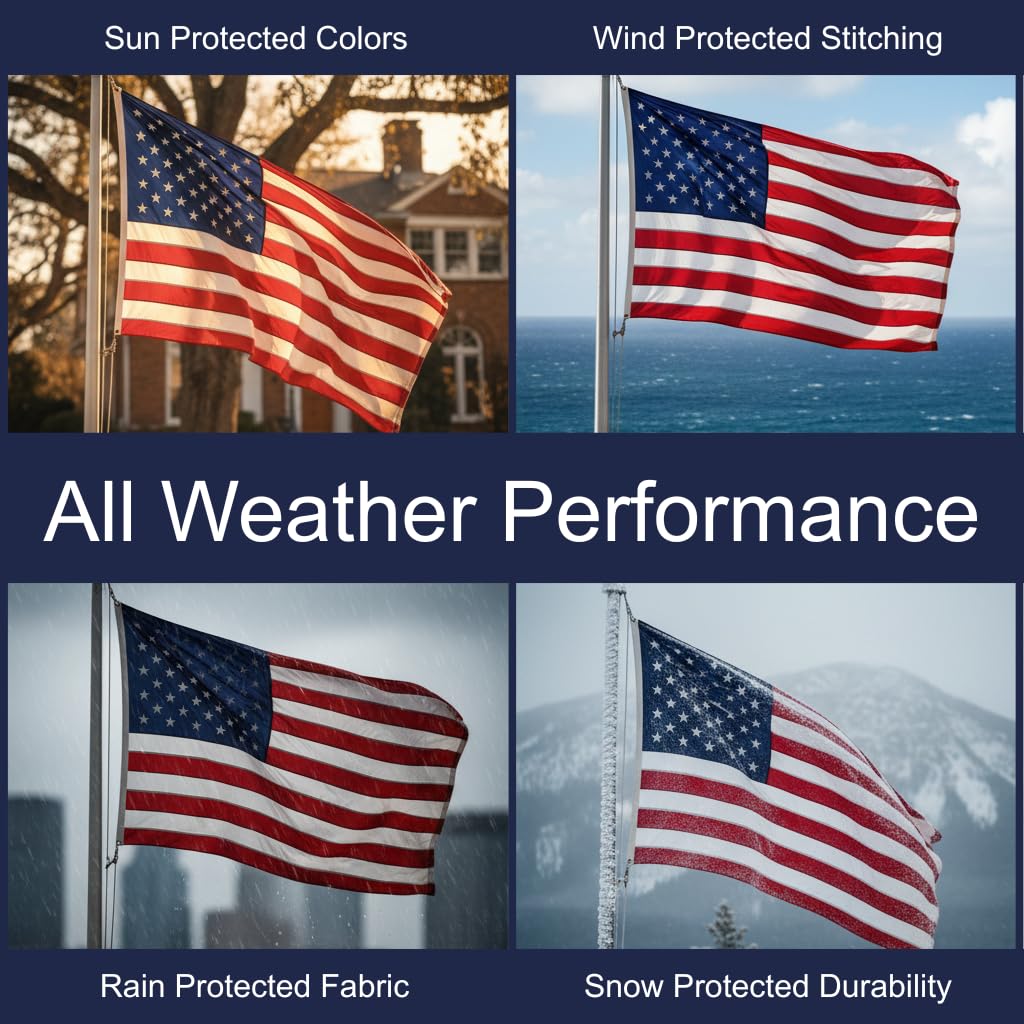 Star Spangled Flags versatile display options for walls or flagpoles.