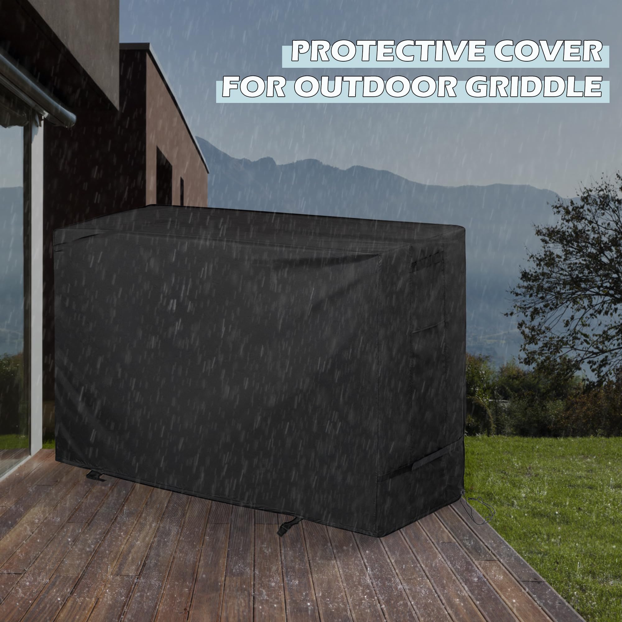 Starcrew griddle cover air-vent-handles view promotes airflow, reducing moisture.