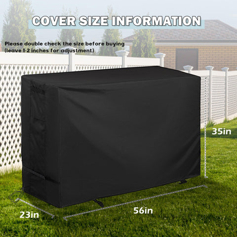 Starcrew griddle cover dimensions-56x23x35 view fits Royal Gourmet PD4001.