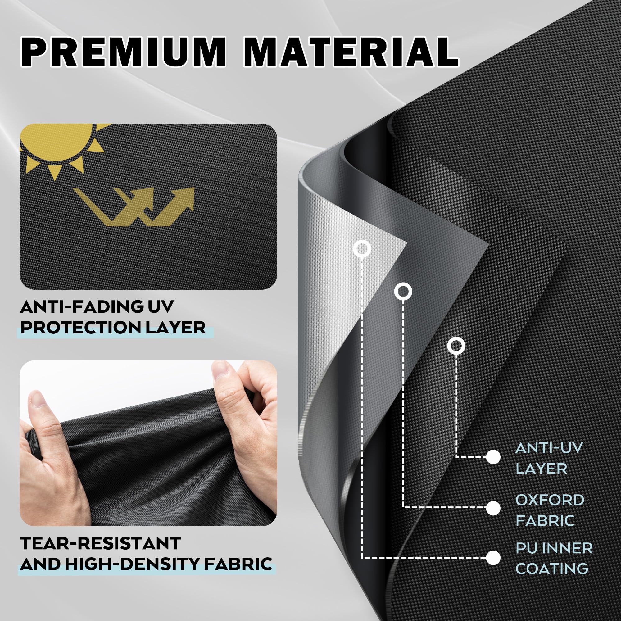 Starcrew griddle cover fit-secure view ensures a snug, wind-resistant fit.