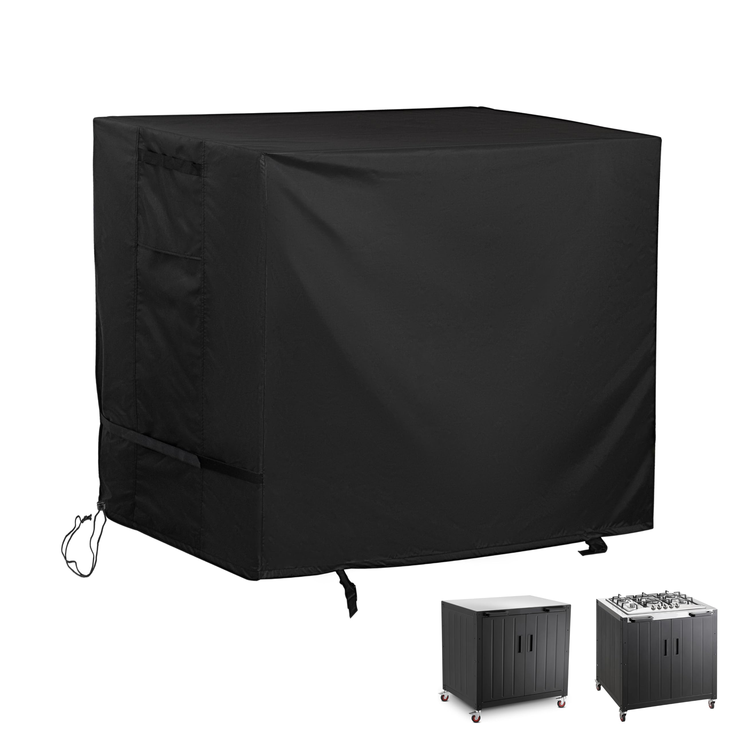 Starcrew Outdoor Island Table Cover shields Feasto grill cart from rain and sun