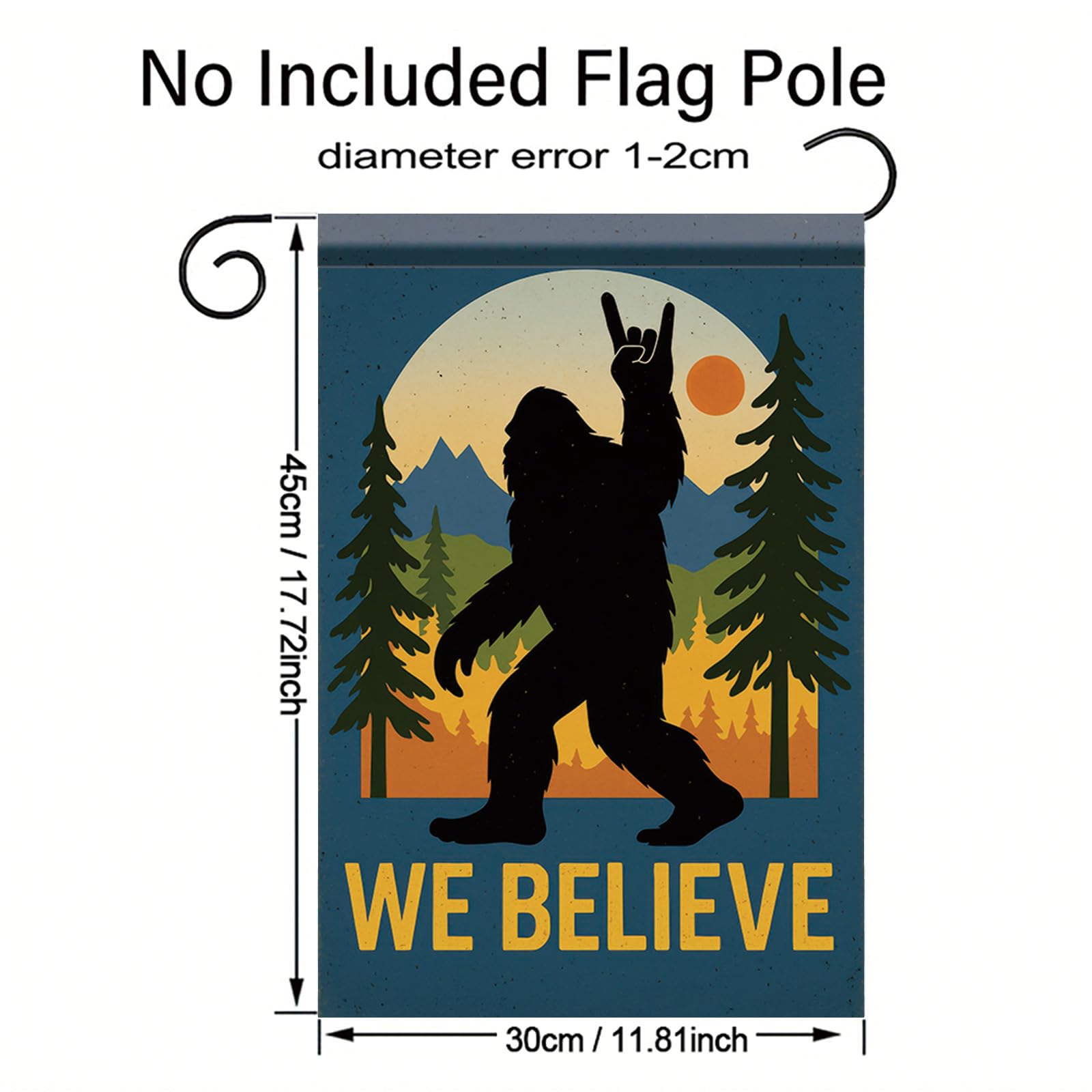 Starlit Patio gift flag for cryptid lovers and hikers alike.