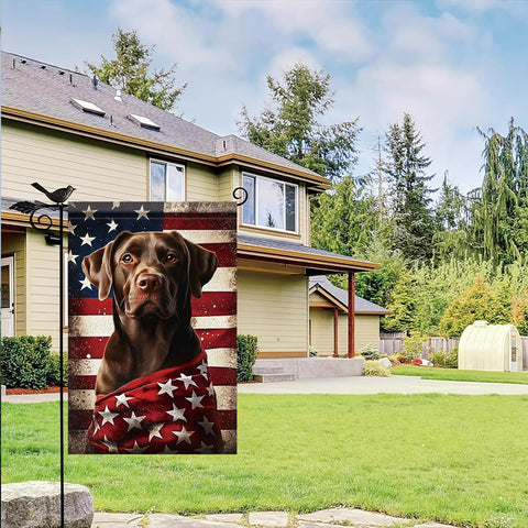 Starlit Patio double-sided flag visual ensures clear display from both sides.