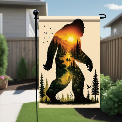 Starlit Patio double-sided print flag stays readable from either side.