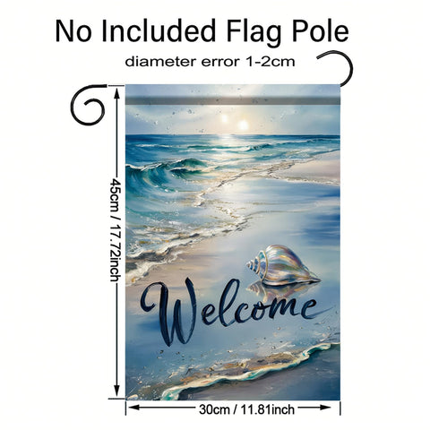 Starlit Patio Easy-hang sleeve-top flag installs in seconds for quick seasonal decor