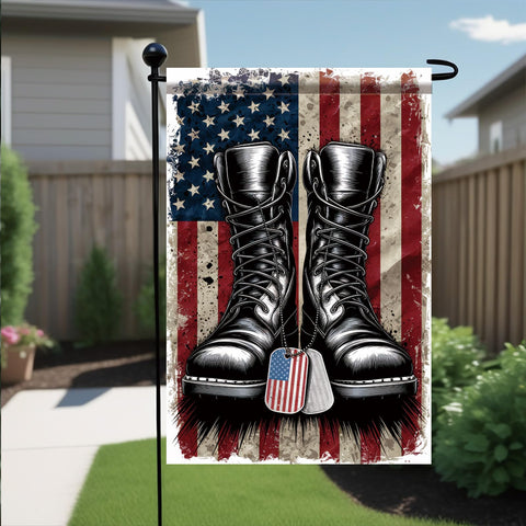 Starlit Patio easy-to-install flag on standard garden pole.