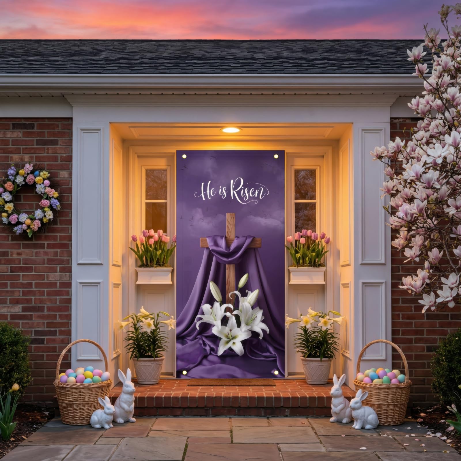 Starlit Patio 71x35 inch size fits standard doors for dramatic impact.
