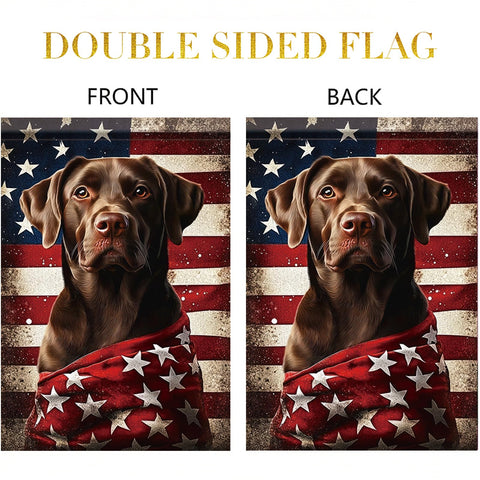Starlit Patio gift-ready patriotic flag ideal for dog lovers and families.