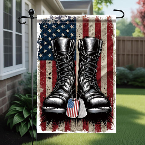 Starlit Patio UV-resistant flag design remains vibrant during Memorial Day displays.