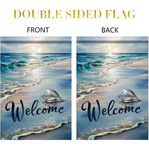 Starlit Patio Nautical garden flag for beach homes and vacation houses