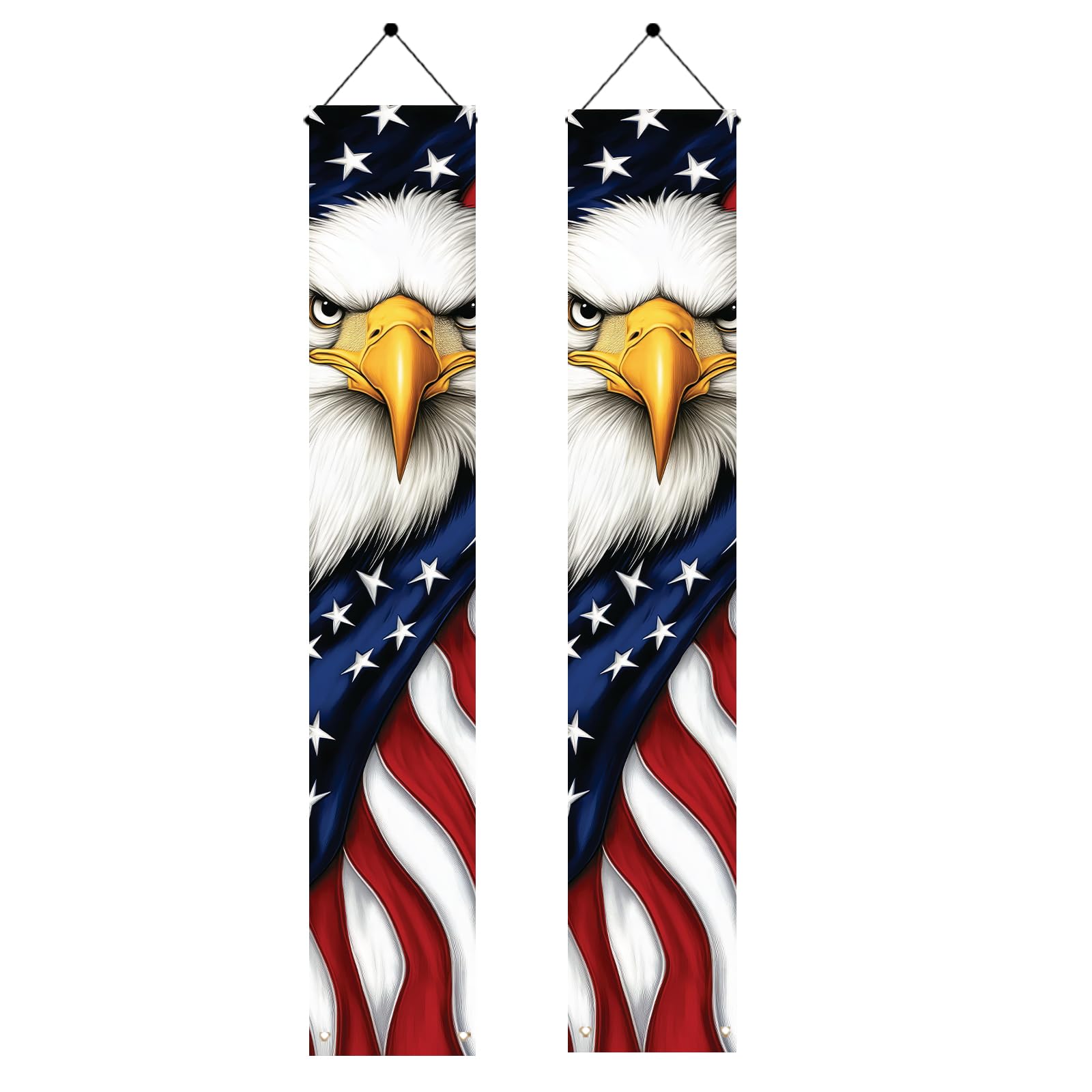 Starlit Patio patriotic eagle porch banner for outdoor Fourth of July display