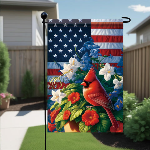 Starlit Patio sleeve hanger-ready flag fits standard garden stands for easy setup.
