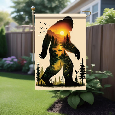 Starlit Patio sunset scene with forest backdrop adds warm yard charm.