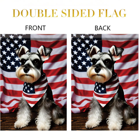Starlit Patio patriotic flag endures outdoor use while maintaining bright color and crisp detail.