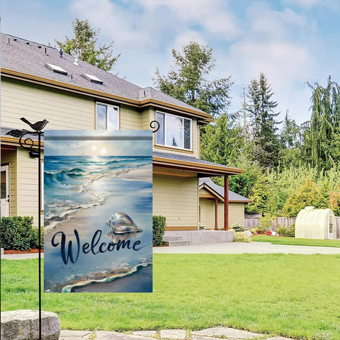 Starlit Patio Weather-resistant flag withstands sun and rain for lasting decor