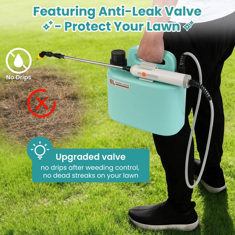 Starotatess anti-leak valve prevents dripping after spraying.