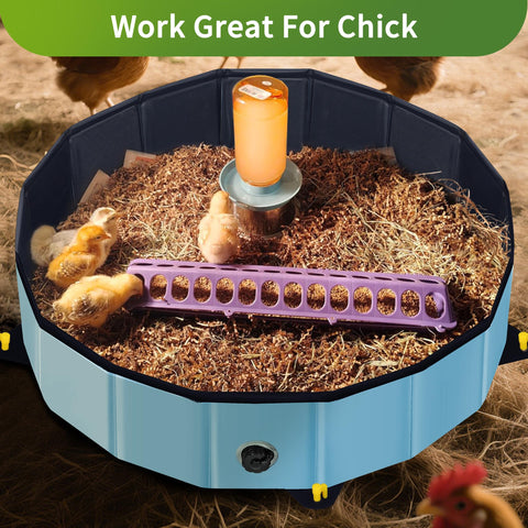 Starotatess chicken dust bath tub easy clean design for maintenance