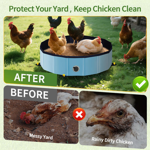 Starotatess chicken dust bath tub high density board for durability