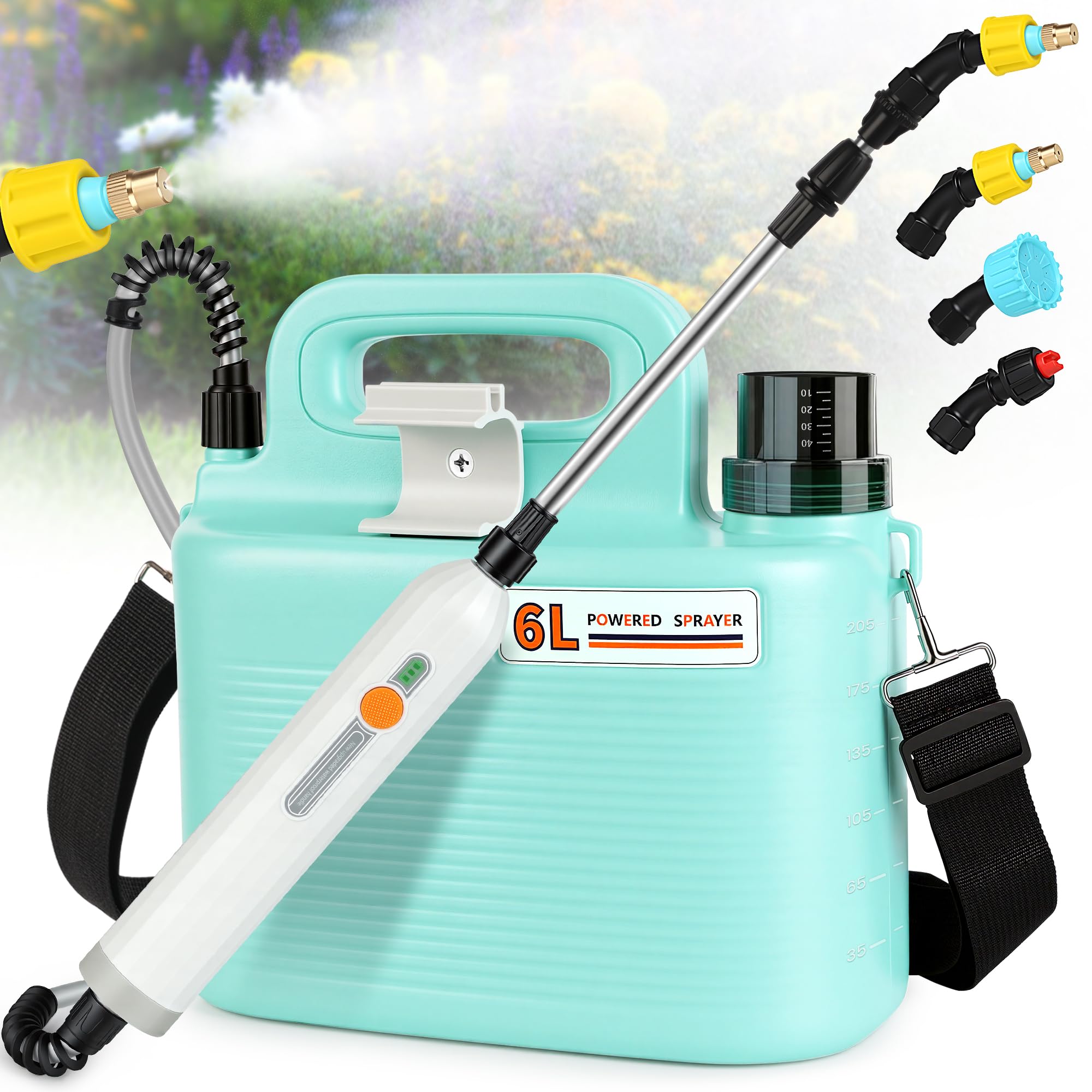 Starotatess electric garden sprayer with 6L tank, ready for daily watering and fertilizing.