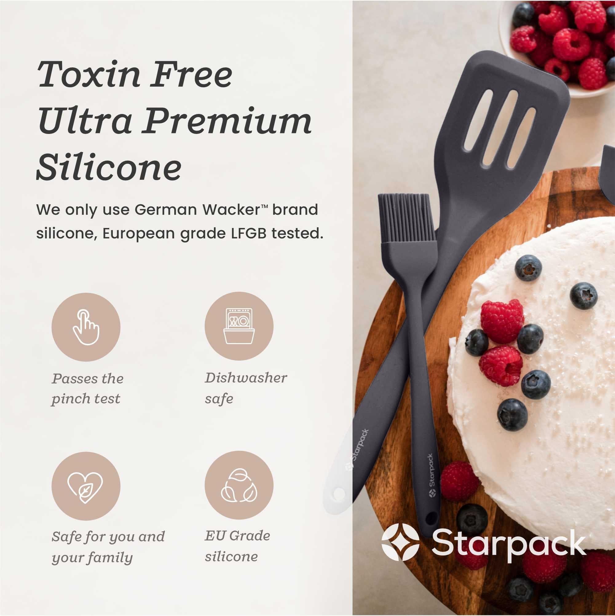 StarPack Home Brush it On nonstick-safe bristles prevent scratching pans