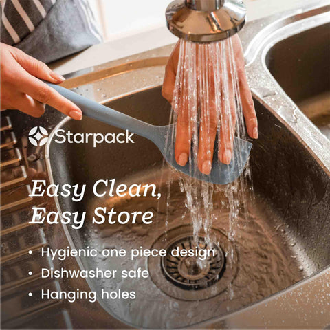 StarPack Home Nonstick-safe basting brush protects cookware surfaces during glazing.