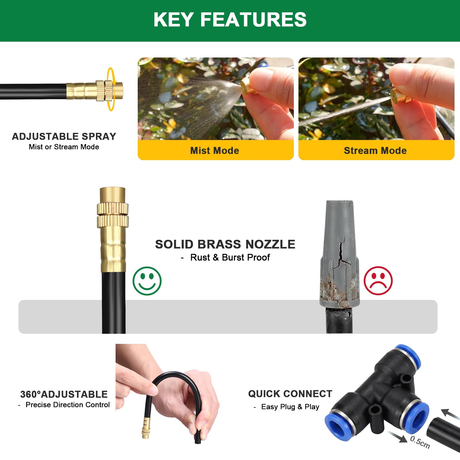 Starrey complete DIY kit with tubing, nozzles, and accessories for irrigation projects