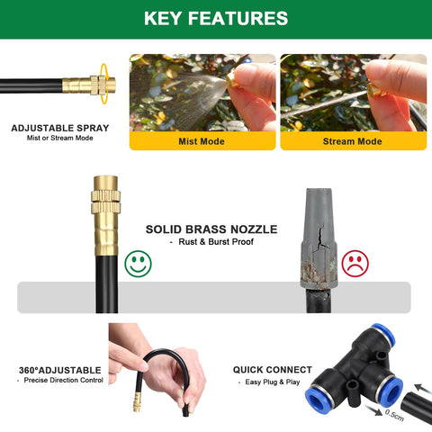 Starrey complete DIY kit with tubing, nozzles, and accessories for irrigation projects
