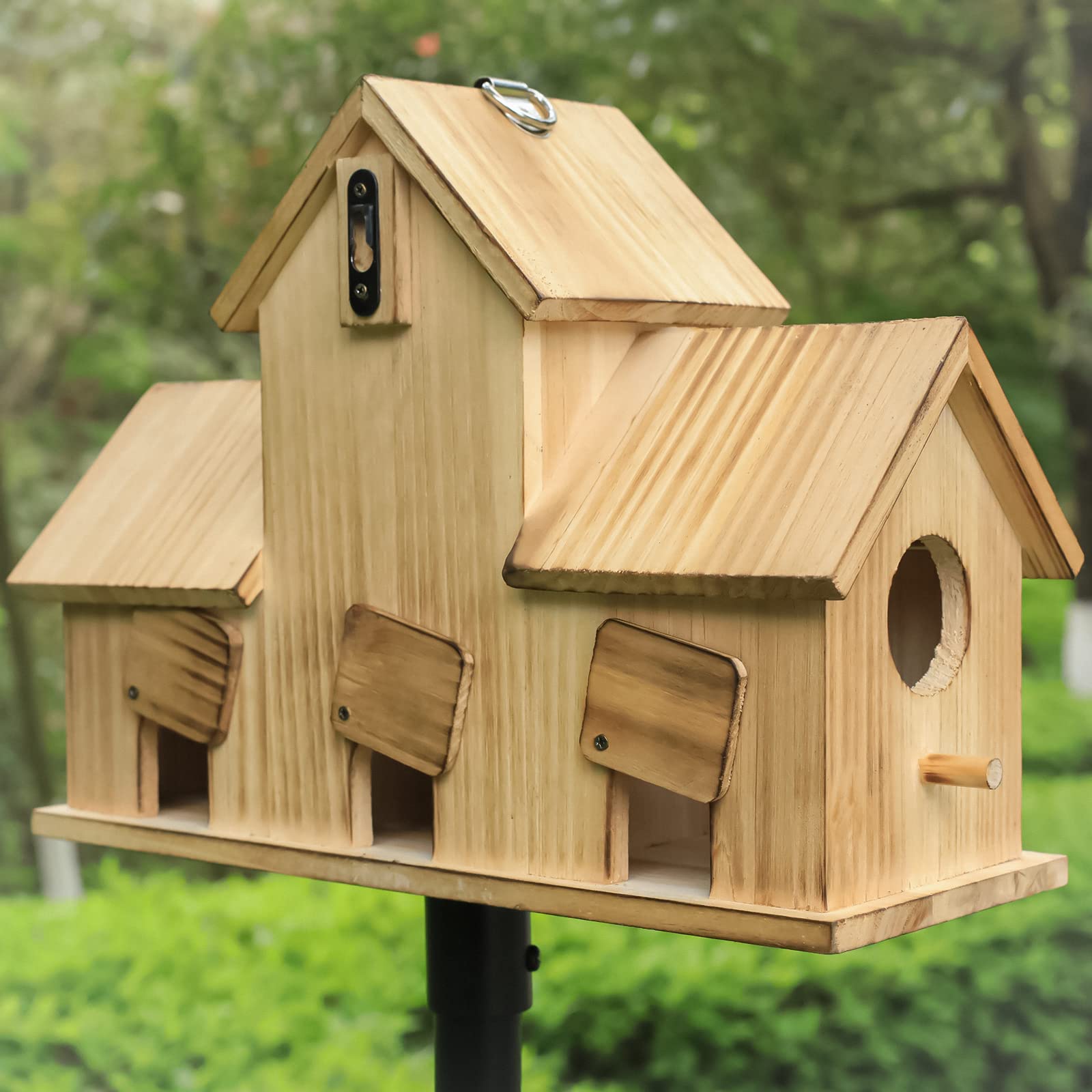 STARSWR Bird House hanging rope ready for garden placement