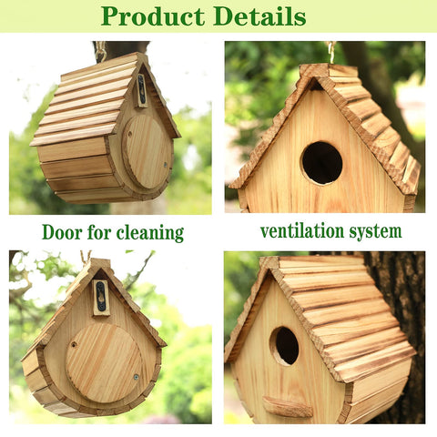 STARSWR Bird House back door enables easy interior cleaning