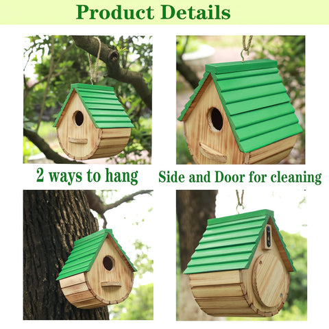 STARSWR birdhouse back door enables ventilation and easy cleaning