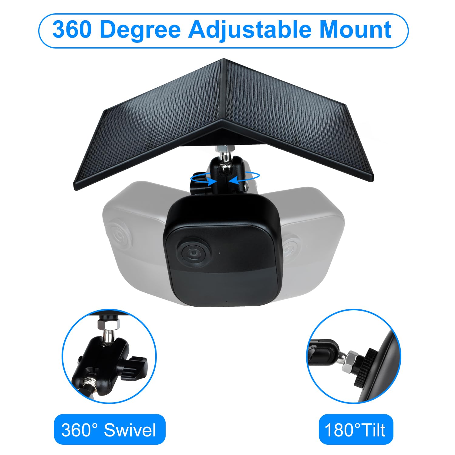Easy installation under the StartVision solar panel for Blink Outdoor 4th Gen.