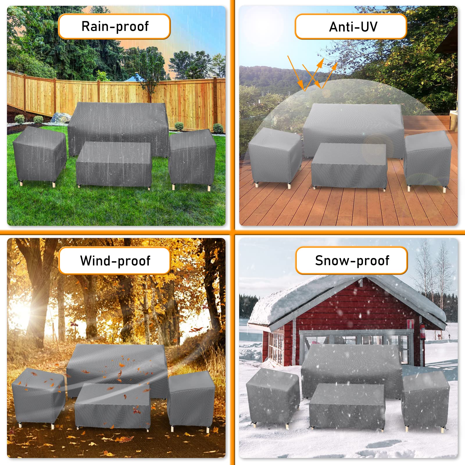 STARTWO 600D fabric close-up highlights tear resistance for year-round protection.