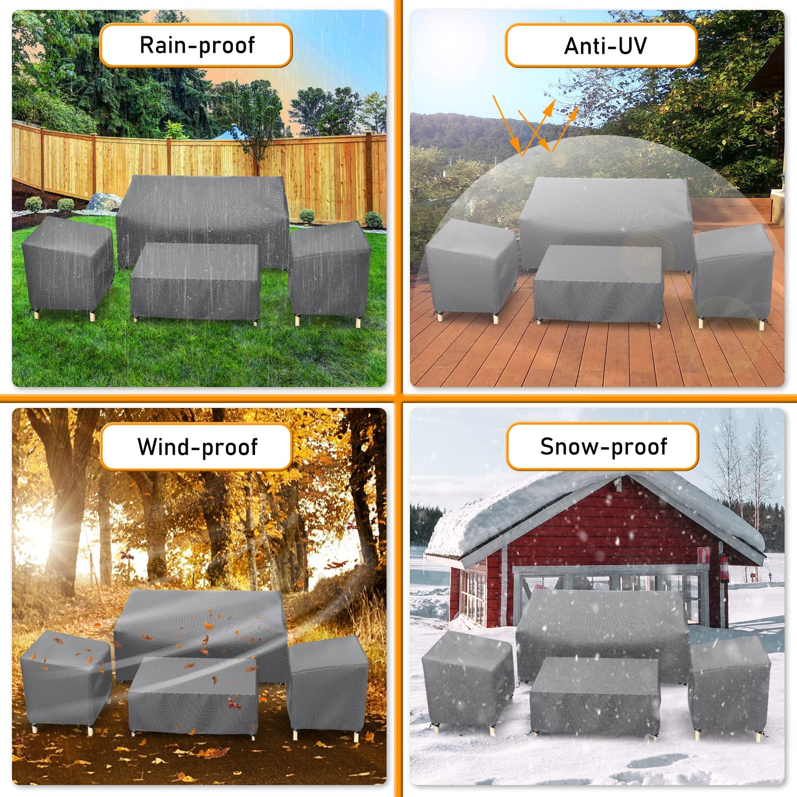 STARTWO 600D tear-resistant material withstands wear and sun exposure.