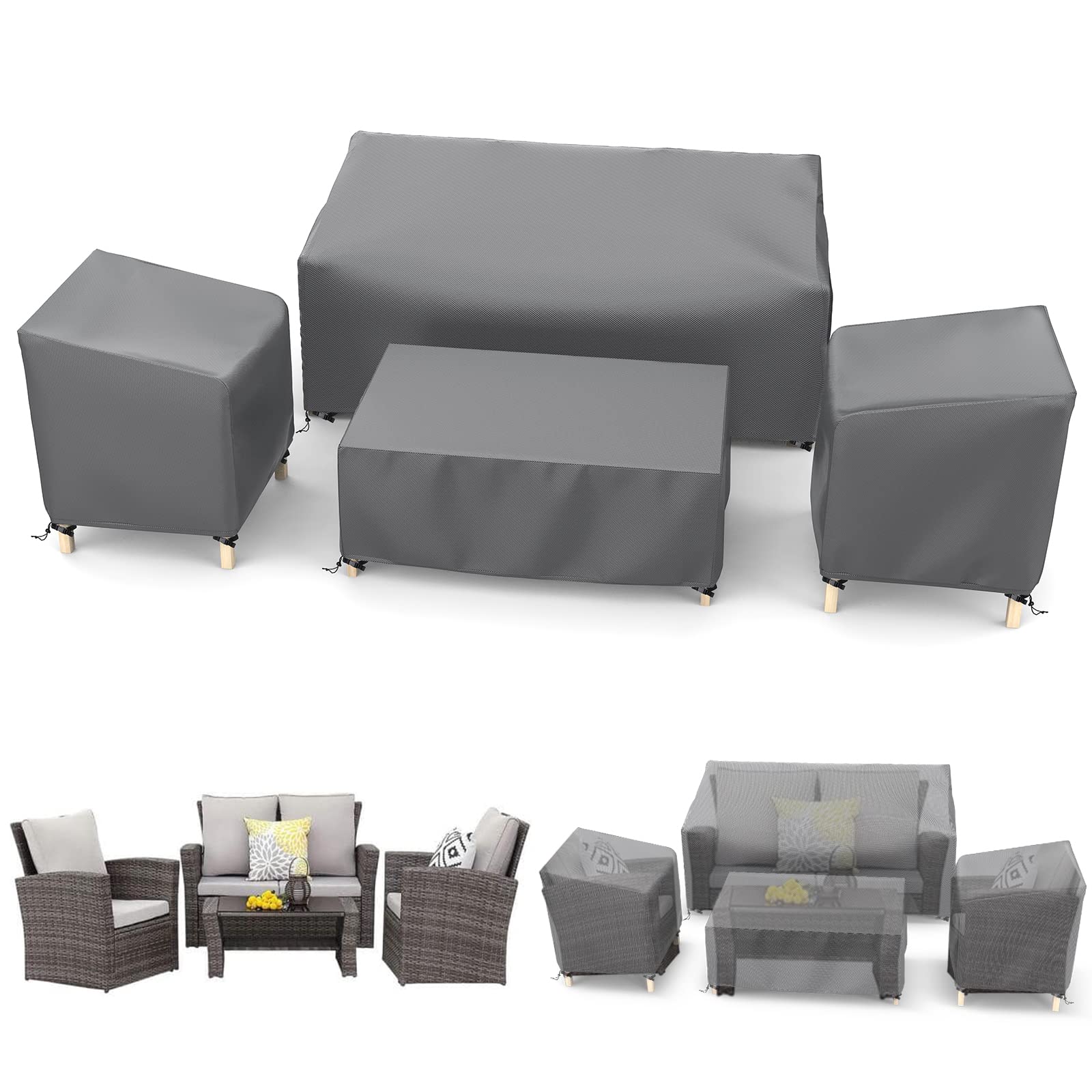STARTWO chair cover protects outdoor chairs from rain and sun.