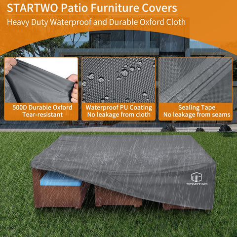 STARTWO durable 500D oxford fabric resists tears for year round use