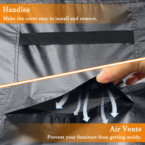 STARTWO large size coverage fits 7-12 piece outdoor sets