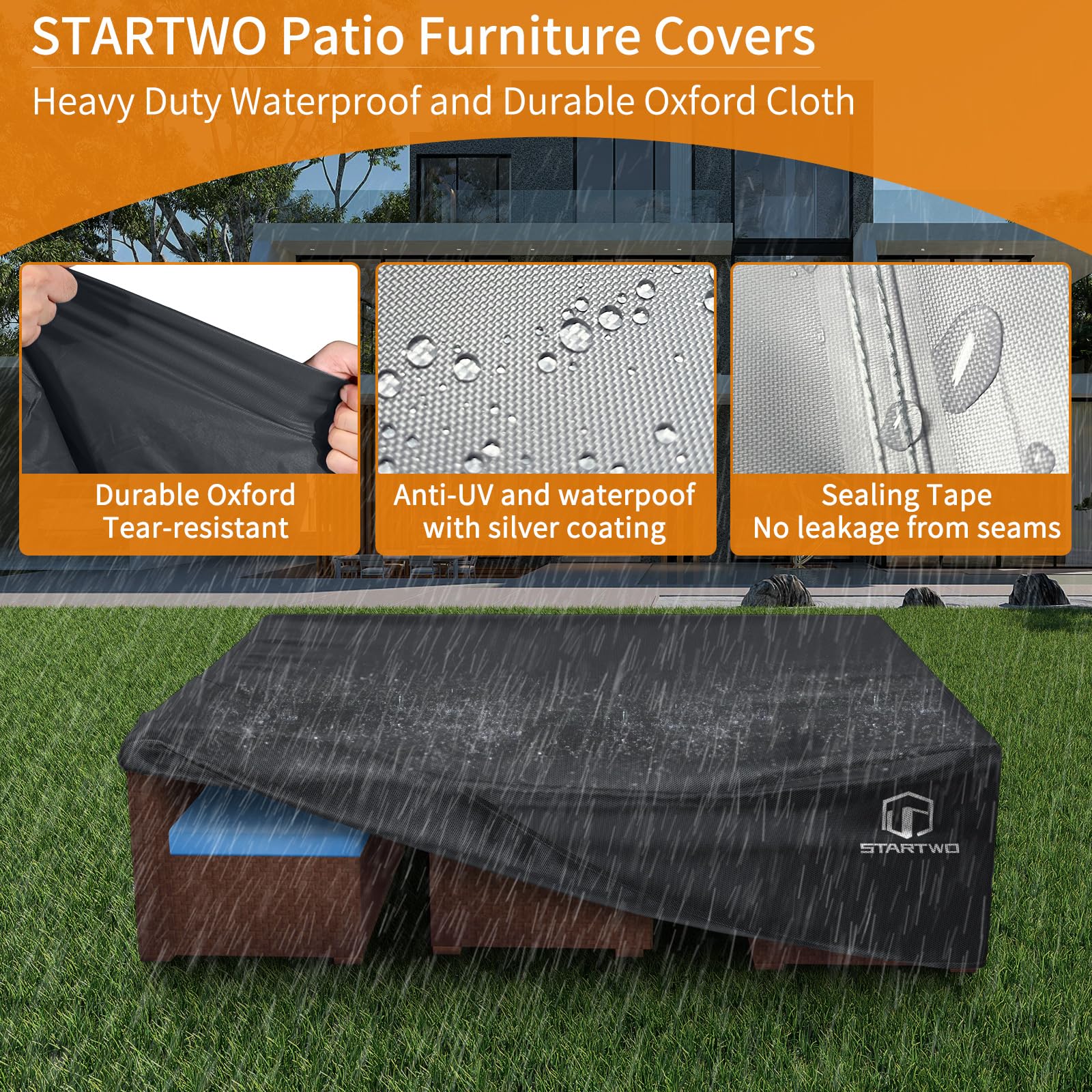 STARTWO patio cover easy install enables quick protection.
