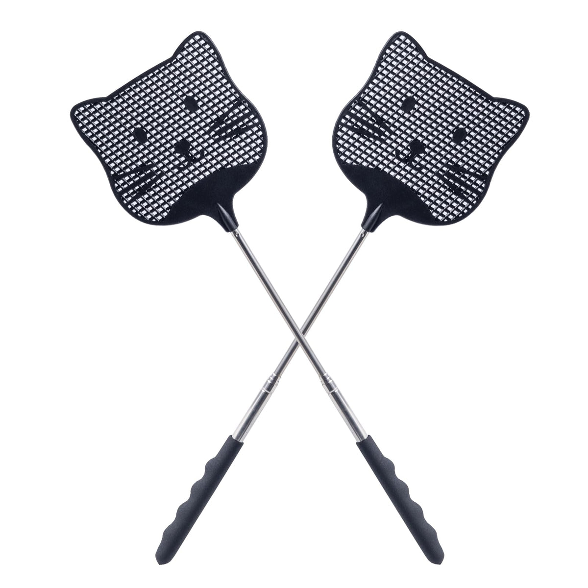 Staruby extendable fly swatter with 25-inch handle for high-reach swats